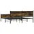 Produktbild 7 för Sängram utan madrass metall rökfärgad ek 183x213 cm