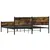 Produktbild 7 för Sängram utan madrass metall rökfärgad ek 193x203 cm
