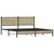 Produktbild 4 för Sängram utan madrass metall sonoma-ek 180x200 cm