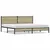 Produktbild 2 för Sängram utan madrass metall sonoma-ek 193x203 cm