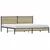 Produktbild 3 för Sängram utan madrass metall sonoma-ek 193x203 cm