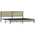 Produktbild 4 för Sängram utan madrass metall sonoma-ek 193x203 cm
