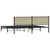 Produktbild 7 för Sängram utan madrass metall sonoma-ek 193x203 cm