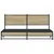Produktbild 5 för Sängram utan madrass metall sonoma-ek 180x200 cm