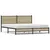 Produktbild 2 för Sängram utan madrass metall sonoma-ek 183x213 cm