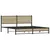 Produktbild 4 för Sängram utan madrass metall sonoma-ek 183x213 cm