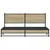 Produktbild 5 för Sängram utan madrass metall sonoma-ek 183x213 cm