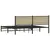 Produktbild 7 för Sängram utan madrass metall sonoma-ek 183x213 cm