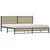 Produktbild 3 för Sängram utan madrass metall sonoma-ek 193x203 cm