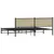 Produktbild 7 för Sängram utan madrass metall sonoma-ek 193x203 cm