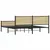 Produktbild 7 för Sängram utan madrass metall sonoma-ek 180x200 cm