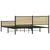 Produktbild 7 för Sängram utan madrass metall sonoma-ek 183x213 cm