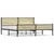 Produktbild 2 för Sängram utan madrass metall sonoma-ek 193x203 cm