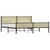Produktbild 3 för Sängram utan madrass metall sonoma-ek 193x203 cm