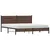 Produktbild 4 för Sängram utan madrass metall brun ek 180x200 cm