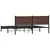 Produktbild 7 för Sängram utan madrass metall brun ek 180x200 cm