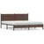 Produktbild 2 för Sängram utan madrass metall brun ek 183x213 cm