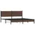 Produktbild 3 för Sängram utan madrass metall brun ek 183x213 cm