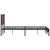 Produktbild 6 för Sängram utan madrass metall brun ek 183x213 cm