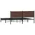 Produktbild 7 för Sängram utan madrass metall brun ek 183x213 cm