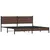 Produktbild 3 för Sängram utan madrass metall brun ek 193x203 cm