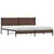 Produktbild 4 för Sängram utan madrass metall brun ek 193x203 cm