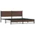Produktbild 3 för Sängram utan madrass metall brun ek 180x200 cm
