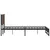 Produktbild 6 för Sängram utan madrass metall brun ek 180x200 cm