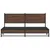 Produktbild 5 för Sängram utan madrass metall brun ek 183x213 cm