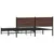 Produktbild 7 för Sängram utan madrass metall brun ek 183x213 cm