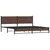 Produktbild 3 för Sängram utan madrass metall brun ek 193x203 cm