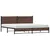 Produktbild 4 för Sängram utan madrass metall brun ek 193x203 cm