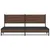 Produktbild 5 för Sängram utan madrass metall brun ek 193x203 cm