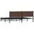 Produktbild 7 för Sängram utan madrass metall brun ek 200x200 cm