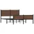 Produktbild 3 för Sängram utan madrass metall brun ek 150x200 cm