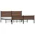 Produktbild 4 för Sängram utan madrass metall brun ek 160x200 cm