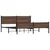 Produktbild 3 för Sängram utan madrass metall brun ek 180x200 cm