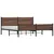 Produktbild 4 för Sängram utan madrass metall brun ek 183x213 cm