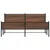 Produktbild 5 för Sängram utan madrass metall brun ek 183x213 cm