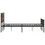 Produktbild 6 för Sängram utan madrass metall brun ek 183x213 cm