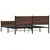 Produktbild 7 för Sängram utan madrass metall brun ek 183x213 cm