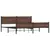 Produktbild 3 för Sängram utan madrass metall brun ek 193x203 cm