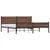 Produktbild 4 för Sängram utan madrass metall brun ek 193x203 cm
