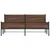 Produktbild 5 för Sängram utan madrass metall brun ek 193x203 cm