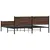 Produktbild 7 för Sängram utan madrass metall brun ek 193x203 cm
