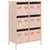 Produktbild 2 för Högskåp rosa 68x39x101,5 cm stål