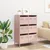 Produktbild 3 för Högskåp rosa 68x39x101,5 cm stål