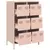 Produktbild 4 för Högskåp rosa 68x39x101,5 cm stål