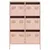 Produktbild 5 för Högskåp rosa 68x39x101,5 cm stål