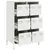 Produktbild 4 för Högskåp vit 68x39x101,5 cm stål